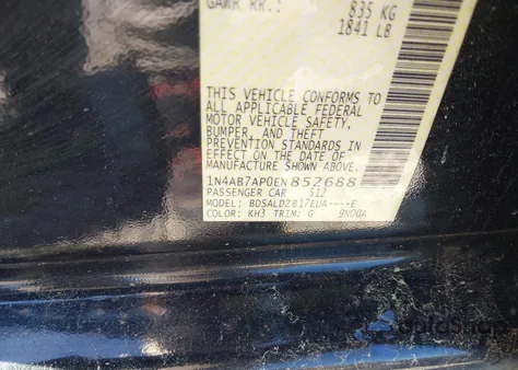 2014 Nissan Sentra Fe+ S/Fe+ Sv/S/Sl/Sr/Sv from USA, damaged, VIN 1N4AB7AP0EN852688